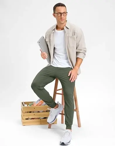 G Gradual Men's Golf Joggers Shim Zichli cho'ntaklar Stretch Sport shim Slim Fit Track Shim erkaklar uchun ishlaydigan - 7