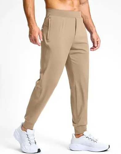 G Gradual Men's Golf Joggers Shim Zip cho'ntaklar Elastik Sport shim Slim Fit Track Shim erkaklar uchun ishlaydi - 2