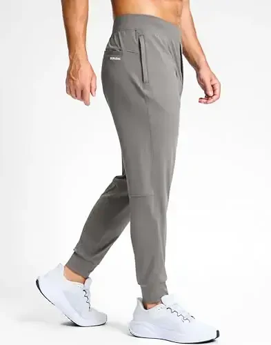 G Gradual Men's Golf Joggers Shim Zip cho'ntaklar Stretch Sport shim Slim Fit Track Shim erkaklar uchun ishlaydigan - 2