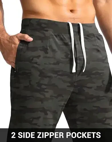 G Gradual Men's Golf Joggers Shim Zip cho'ntaklar Stretch Sport shim Slim Fit Track shim erkaklar uchun ishlaydigan yugurish - 5