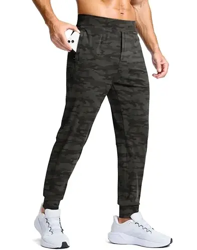 G Gradual Men's Golf Joggers Shim Zip cho'ntaklar Stretch Sport shim Slim Fit Track shim erkaklar uchun ishlaydigan yugurish 