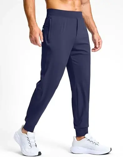 G Gradual Men's Golf Joggers Shim Zip cho'ntaklar Stretch Sport shim Slim Fit Track Shim Erkaklar uchun ishlaydigan yugurish shim - 2