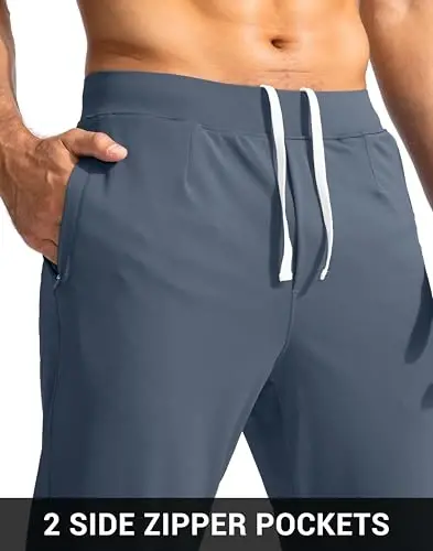 G Gradual Men's Golf Joggers Shim Zip cho'ntaklar Stretch Sport shim torli shimlar erkaklar uchun ishlaydigan - 5