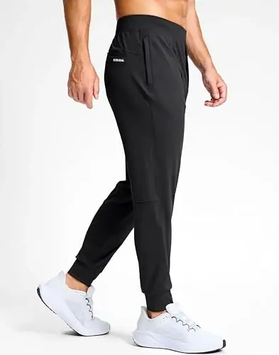 G Gradual Men's Golf Joggers Shim Zip cho'ntakli, Strech Sport shim Slim Fit Track shim erkaklar uchun ishlaydigan yugurish - G (1)
