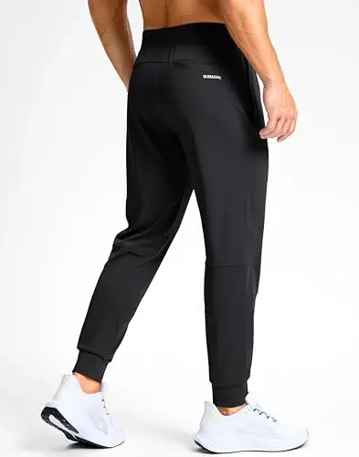 G Gradual Men's Golf Joggers Shim Zip cho'ntakli, Strech Sport shim Slim Fit Track shim erkaklar uchun ishlaydigan yugurish - 3