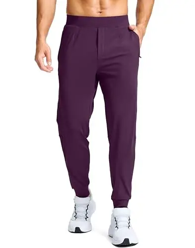 G Gradual Men's Golf Joggers Shim Zipper cho'ntaklar Stretch Sport shim Slim Fit Track Shim Joggers erkaklar uchun Ishlash Yugurish 