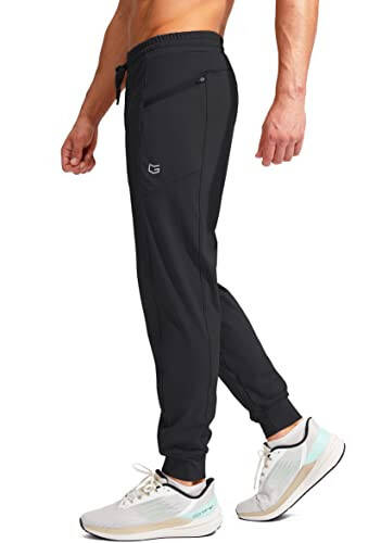 G Gradual Men's Joggers Pants with Zipper Pockets Stretch Athletic Sweatpants for Men Workout Jogging Running - 2