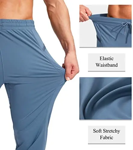 G Gradual Men's Joggers Pants with Zipper Pockets Stretch Athletic Sweatpants for Men Workout Jogging Running - 5