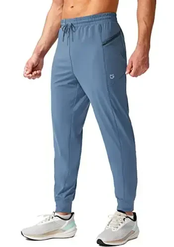 G Gradual Men's Joggers Pants with Zipper Pockets Stretch Athletic Sweatpants for Men Workout Jogging Running - 1