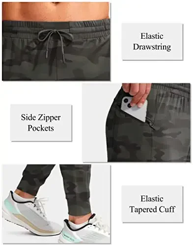 G Gradual Men's Joggers Pants with Zipper Pockets Stretch Athletic Sweatpants for Men Workout Jogging Running - 4