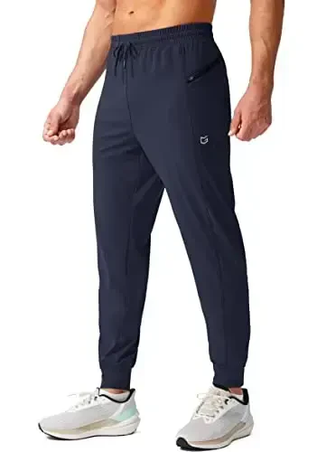 G Gradual Men's Joggers Pants with Zipper Pockets Stretch Athletic Sweatpants for Men Workout Jogging Running - MODAZONE