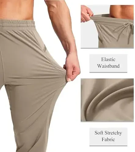 G Gradual Men's Joggers Shim Zip cho'ntaklar bilan erkaklar uchun Stretch Athletic sport shimlar Workout Jogging Running - 5