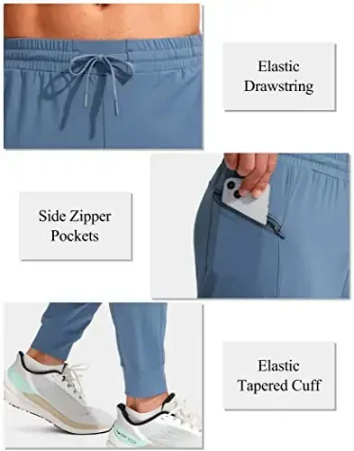 G Gradual Men's Joggers Shim Zip cho'ntaklar bilan erkaklar uchun Stretch Athletic sport shimlari Mashq Jogging Yugurish - 4