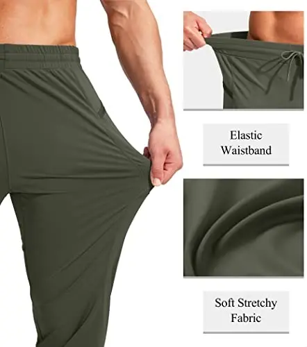 G Gradual Men's Joggers Shim Zip cho'ntaklar bilan erkaklar uchun Stretch Athletic sport shimlari Mashq qilish Yugurish - 5