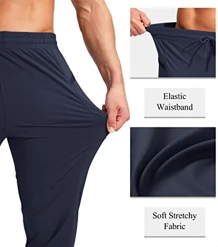 G Gradual Men's Joggers Shim Zip cho'ntaklar bilan erkaklar uchun Stretch Athletic sport shimlari Workout Jogging Yugurish - 5