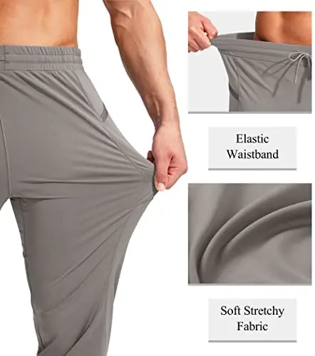 G Gradual Men's Joggers Shim Zip cho'ntaklar bilan erkaklar uchun Stretch Athletic sport shimlari yugurish uchun - 5