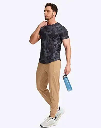 G Gradual Men's Joggers Shim Zip cho'ntaklar bilan Erkaklar uchun Stretch Atletik Sport Shimlar Trening Yugurish uchun - 5