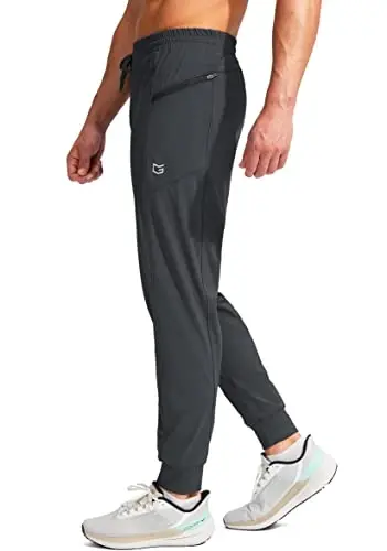 G Gradual Men's Joggers Shim Zip cho'ntaklar Erkaklar uchun Stretch Atletik Sport shimlar Workout Jogging Yugurish - 2
