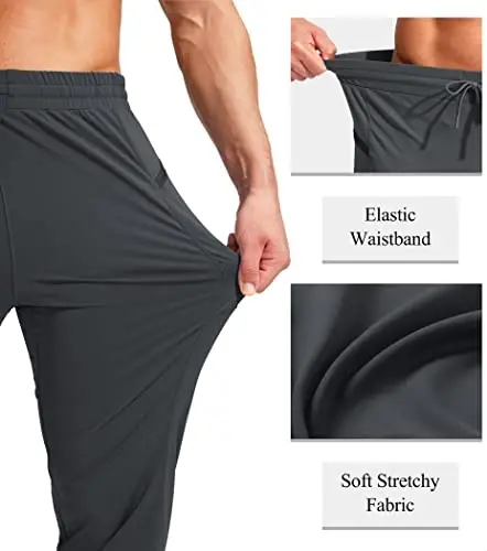 G Gradual Men's Joggers Shim Zip cho'ntaklar Erkaklar uchun Stretch Atletik Sport shimlar Workout Jogging Yugurish - 5