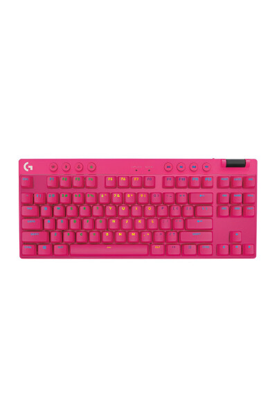 G Pro X Lightspeed Kablosuz Dokunmatik İngilizce Q Magenta Oyuncu Klavyesi - 920-012159 - 1