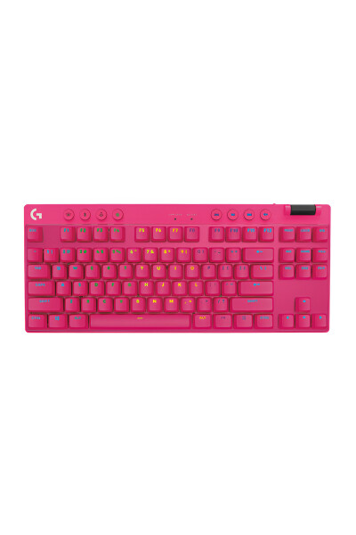 G Pro X Lightspeed Kablosuz Dokunmatik İngilizce Q Magenta Oyuncu Klavyesi - 920-012159 - 3