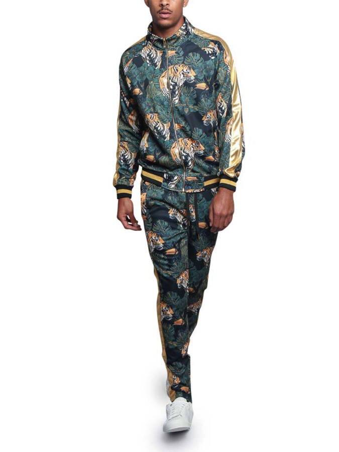G-Style USA Erkaklar Royal Floral Tiger sport kostyumi to'plami, 5X gacha - 2