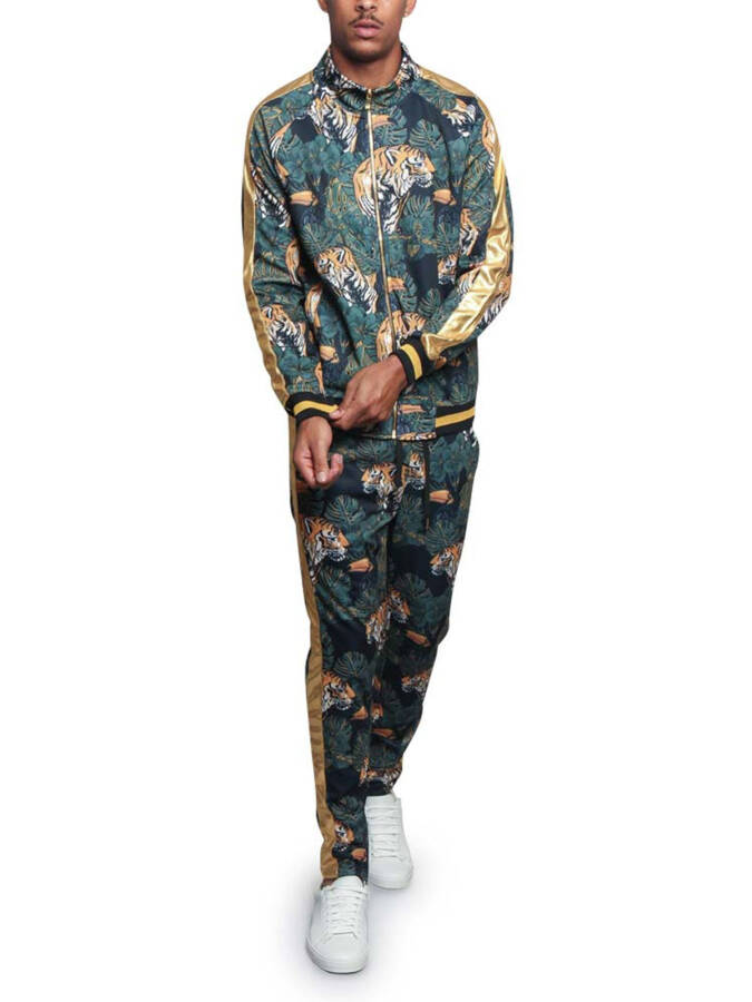 G-Style USA Erkaklar Royal Floral Tiger sport kostyumi to'plami, 5X gacha - 4