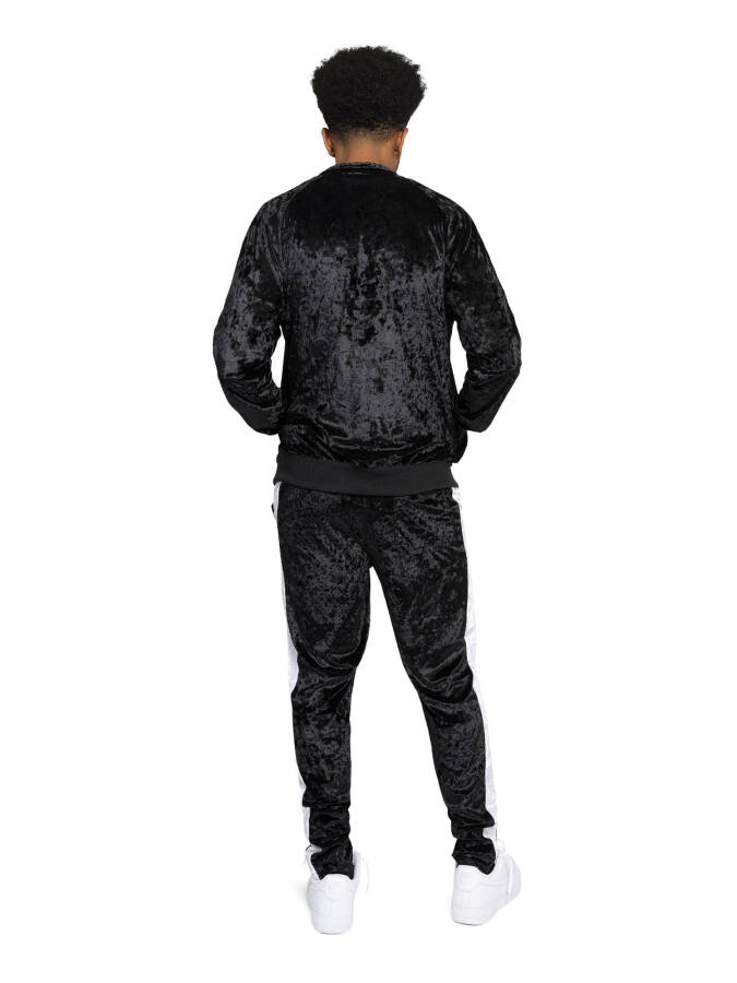 G-Style USA Men's Velvet Velour Tracksuit Set, Zipper Jacket and Sweatpants, Up to 5X - 9