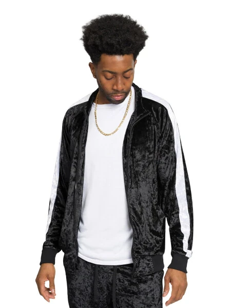 G-Style USA Men's Velvet Velour Tracksuit Set, Zipper Jacket and Sweatpants, Up to 5X - 4