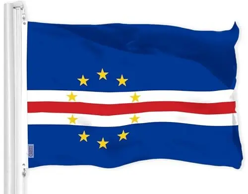 G128 Cape Verde Cape Verdean Flag | 3x5 Ft | LiteWeave Pro Series Printed 150D Polyester | Country Flag, Indoor/Outdoor, Vibrant Colors, Brass Grommets - 1