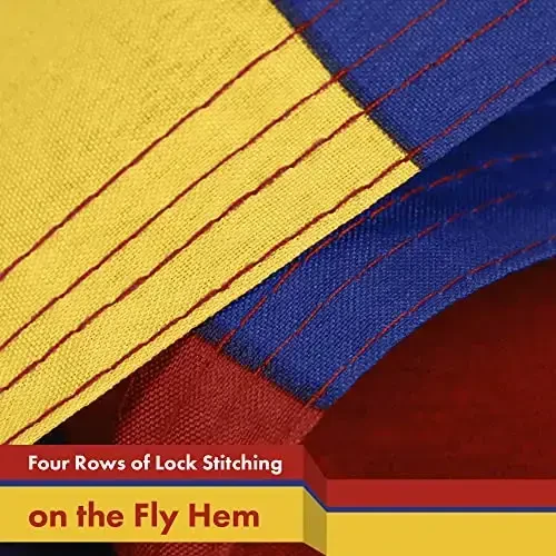 G128 Armenia Armenian Flag | 3x5 Ft | LiteWeave Pro Series Printed 150D Polyester | Country Flag, Indoor/Outdoor, Vibrant Colors, Brass Grommets, Thicker and More Durable Than 100D 75D Polyester - 5