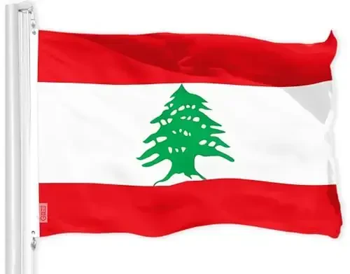 G128 Lebanon Lebanese Flag | 3x5 feet | Printed 150D - Indoor/Outdoor, Vibrant Colors, Brass Grommets, Quality Polyester, Much Thicker More Durable Than 100D 75D Polyester - 1