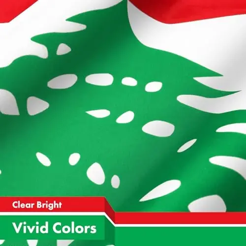 G128 Lebanon Lebanese Flag | 3x5 feet | Printed 150D - Indoor/Outdoor, Vibrant Colors, Brass Grommets, Quality Polyester, Much Thicker More Durable Than 100D 75D Polyester - 3