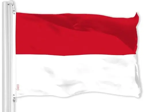 G128 Monaco Monégasque Bayrog'i | 3x5 Ft | LiteWeave Pro Series Bosma 150D Polyester | Davlat Bayrog'i, Ichki/Tashqi, Yorqin Ranglar, Guruch Grommetlar 