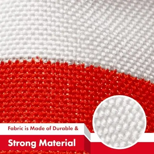 G128 Monaco Monégasque Bayrog'i | 3x5 Ft | LiteWeave Pro Series Bosma 150D Polyester | Davlat Bayrog'i, Ichki/Tashqi, Yorqin Ranglar, Guruch Grommetlar - 4