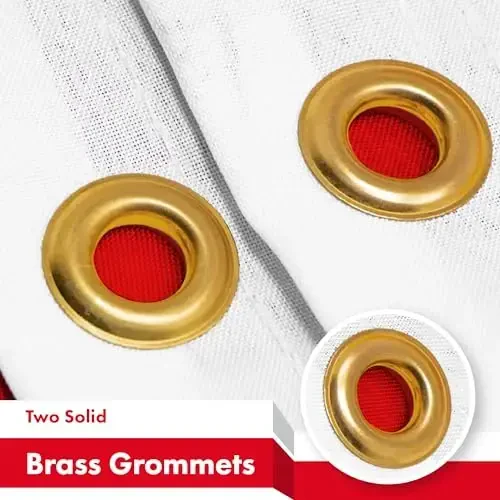 G128 Monaco Monégasque Flag | 3x5 Ft | LiteWeave Pro Series Printed 150D Polyester | Country Flag, Indoor/Outdoor, Vibrant Colors, Brass Grommets - G128 (1)