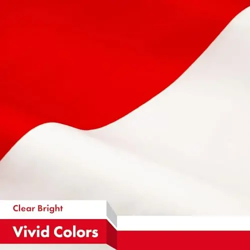 G128 Monaco Monégasque Flag | 3x5 Ft | LiteWeave Pro Series Printed 150D Polyester | Country Flag, Indoor/Outdoor, Vibrant Colors, Brass Grommets - 3