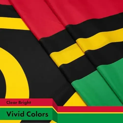 G128 Vanuatu Vanuatuan Flag | 3x5 Ft | LiteWeave Pro Series Printed 150D Polyester | Country Flag, Indoor/Outdoor, Vibrant Colors, Brass Grommets - 3