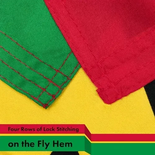 G128 Vanuatu Vanuatu bayrog'i | 3x5 Ft | LiteWeave Pro Series bosma 150D polyester | Davlat bayrog'i, ichki/tashqi, yorqin ranglar, guruch lyuverslar - 5