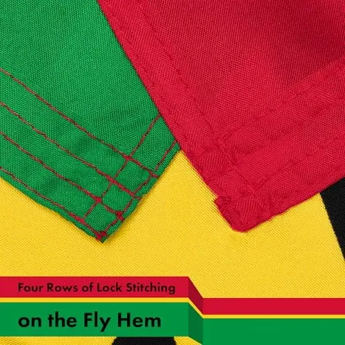 G128 Vanuatu Vanuatuan Flag | 3x5 Ft | LiteWeave Pro Series Printed 150D Polyester | Country Flag, Indoor/Outdoor, Vibrant Colors, Brass Grommets - 5