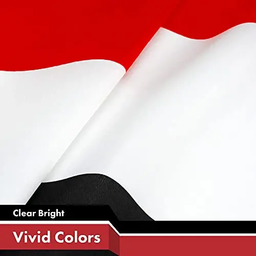 G128 Yaman Yaman Bayrog'i | 3x5 Ft | LiteWeave Pro Series Nashr etilgan 150D Polyester | Davlat bayrog'i, Ichki/Tashqi, Yorqin ranglar, Guruch halqalar, 100D 75D Poliesterdan qalinroq va bardoshliroq - 3