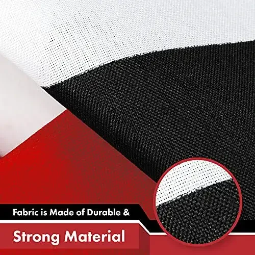 G128 Yemen Yemeni Flag | 3x5 Ft | LiteWeave Pro Series Printed 150D Polyester | Country Flag, Indoor/Outdoor, Vibrant Colors, Brass Grommets, Thicker and More Durable Than 100D 75D Polyester - 4