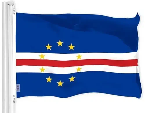 G128 Cape Verde Cape Verdean Flag | 3x5 Ft | LiteWeave Pro Series Printed 150D Polyester | Country Flag, Indoor/Outdoor, Vibrant Colors, Brass Grommets 