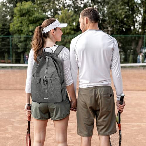 G4Free Tenis Çantası, Erkek ve Kadınlar için Tenis Sırt Çantası, Tenis, Pikap, Badminton, Squash Raketlerini Taşıyor, Spor, Seyahat, Yürüyüş İçin Hafif Sırt Çantası - 6