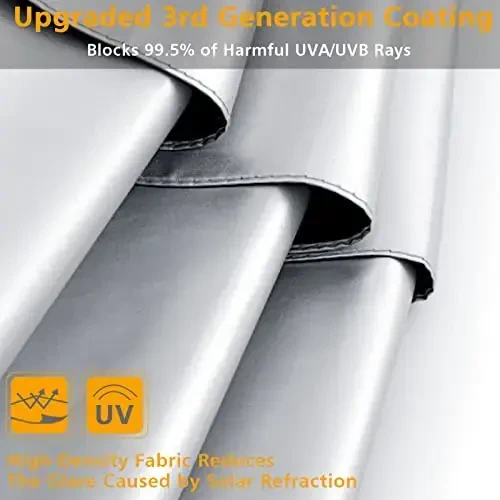 G4Free UPF 50+ 52 Inch UV Protection Umbrella, Automatic Open Hook Handle J Stick Golf Umbrellas for Rain, Sun & Wind Protection - 6