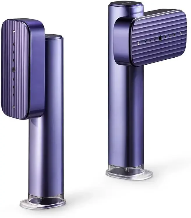 G5 Steam 2-in-1 Professional qo'lda ishlaydigan bug'latgich kiyimlar uchun, dazmol, atigi 1 funt yengil, 10 daqiqa uzluksiz bug', 1200W yengil dazmol sayohat va uy uchun (Binafsha) - NESMAR