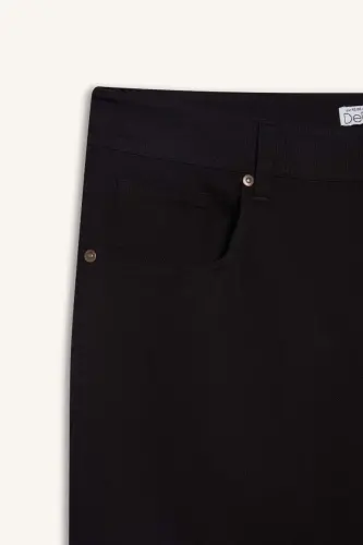 Yazlık Gabardin Chino Kanvas Pantolon Slim Fit Dar Kesim Dar Paça Cepli-Siyah - 10