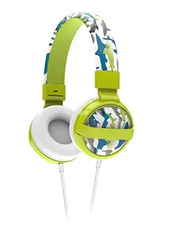 Gabba Goods Kids Safe Sound Adjustable, Foldable 3.5mm Wired Over Ear Headphones with Printed Design - GABBA GOODS