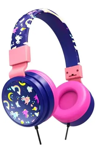 Gabba Goods Kids Safe Sound Adjustable, Foldable 3.5mm Wired Over Ear Headphones with Printed Design - GABBA GOODS (1)