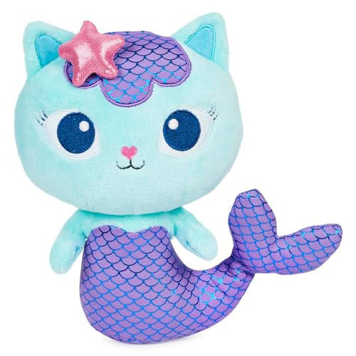 Gabby's Dollhouse, 8-inch Mercat Purr-ific Plush Toy, Kids Toys for Ages 3 and up - 28